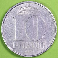 1963  /  DEUTSCHE DEMOKRATISCHE REP.  / 10 - PFENNIG - MÜNZE