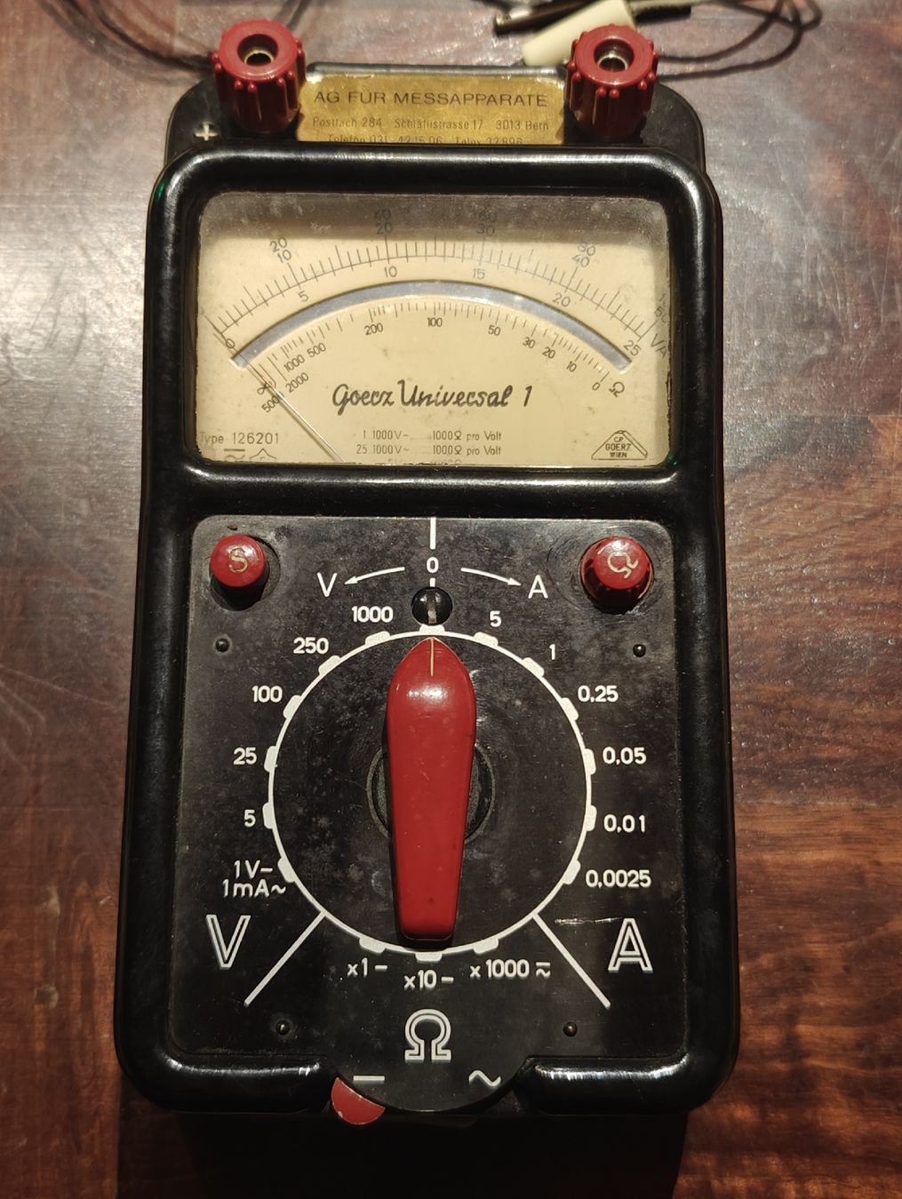 Misurare: Goerz Universal 1 Multimeter – Difettoso da Malans GR venduto da mesmen