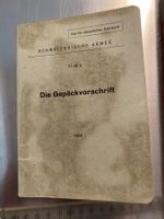 Schweizer Armee Gepäckvorschrift 1958 Buch guter Zustand