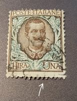 Italien 1901 alte briefmarke abart dezentriert