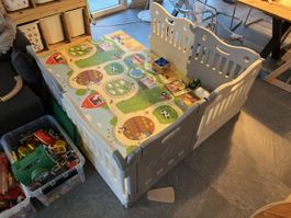 Baby Laufgitter Baby Care Kunststoff weiss grau gebraucht