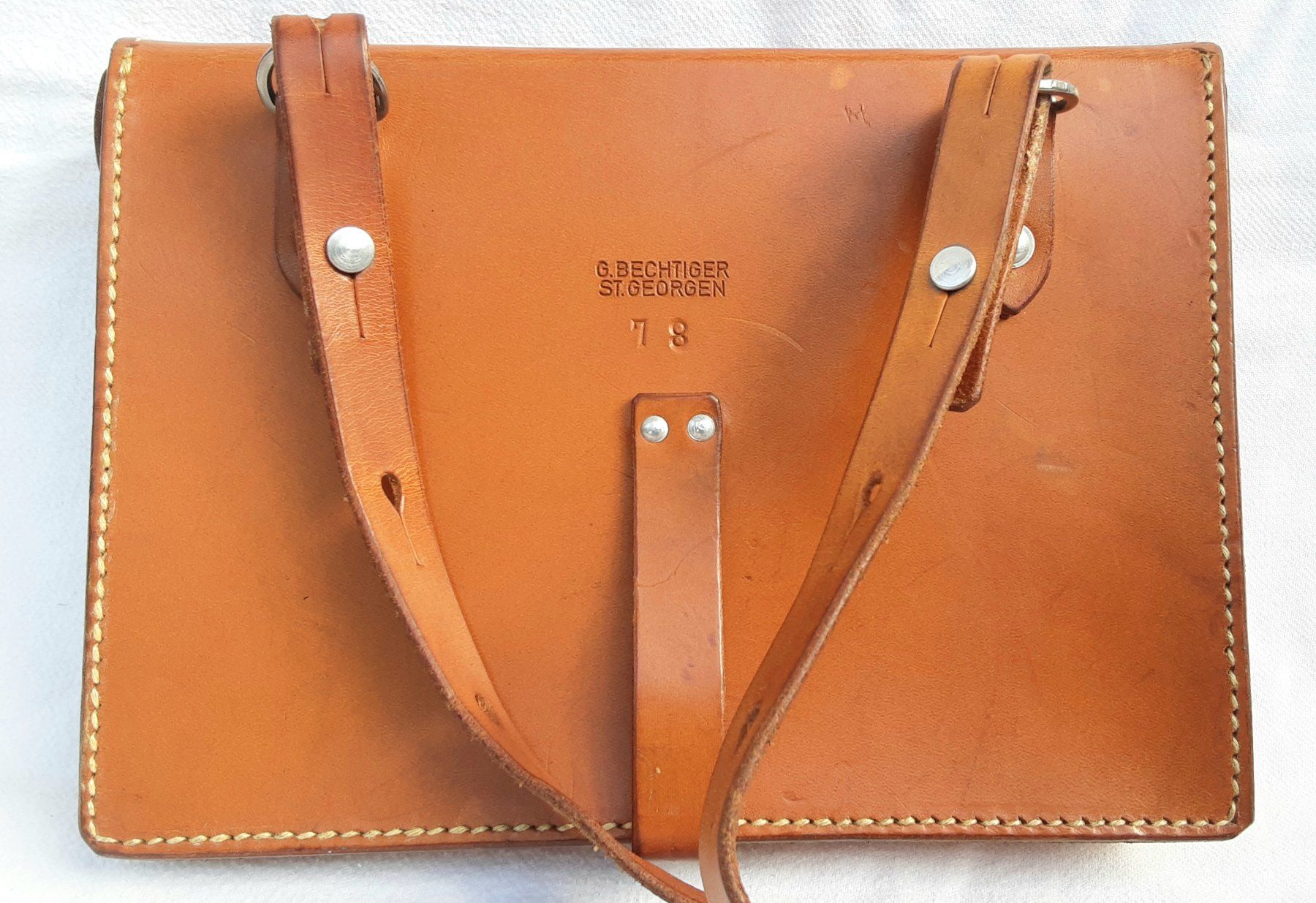 Schweizer Armee Borse: Armee,Ledertasche,Kartentasche 1978,Militär – Nuovo (secondo la descrizione) da Grosswangen venduto da Spengler66 2