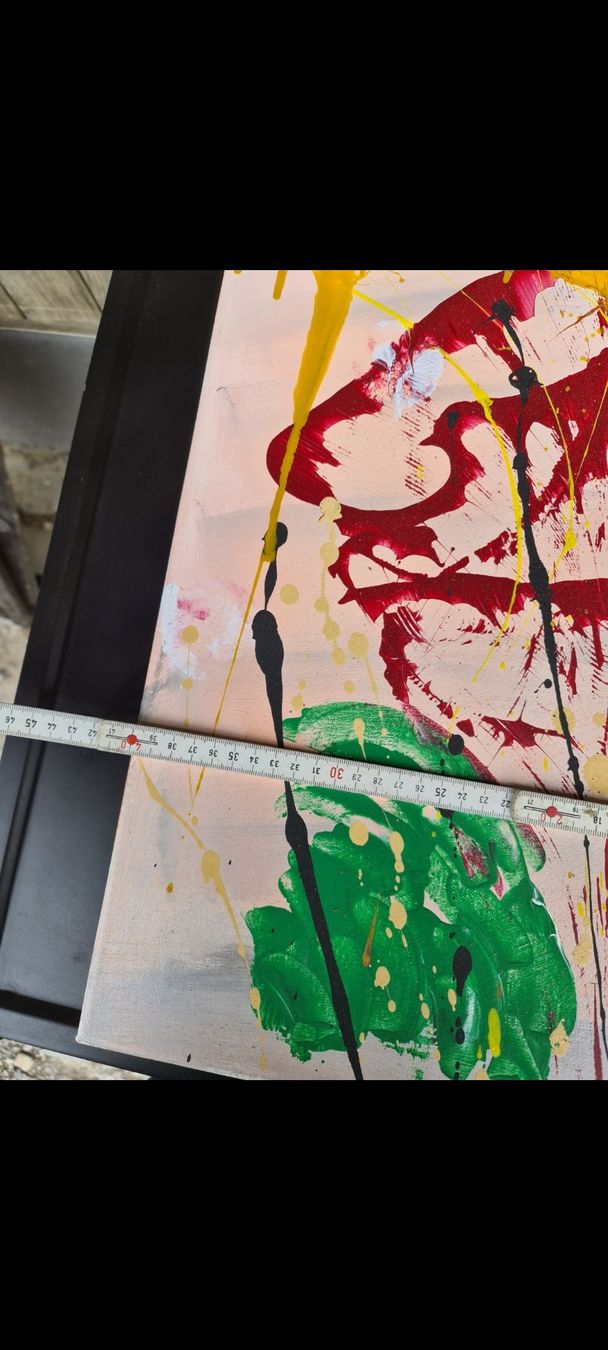 Dipinti: Abstrakte Malerei Acrylbild farbig Leinwand – Usato da Niederlenz venduto da DaveDasWahnsinn 2