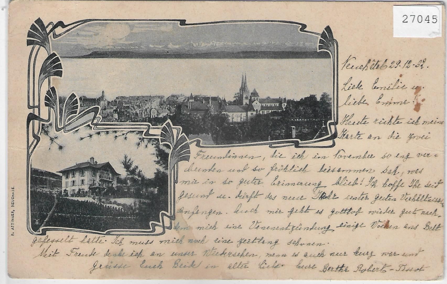 Cartoline postali: Souvenir de Neuchatel – Usato da Ettingen venduto da Kartenplanet