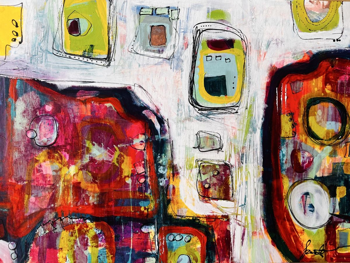Dipinti: Einzigartiges abstraktes Gemälde, 60x90cm – Nuovo e nell'imballaggio originale da Kreuzlingen venduto da eszanza