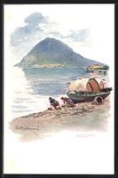 Lugano, Waschfrauen am Seeufer