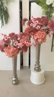 Künstliche Blumenarrangement Pink Rosa Hortensien Deko 2 ...