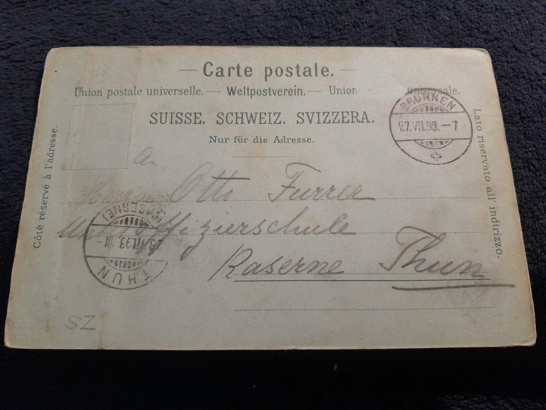 Cartoline postali: AK Gruss aus  Brunnen 1898 – Usato da oekingen venduto da beauty1964 1