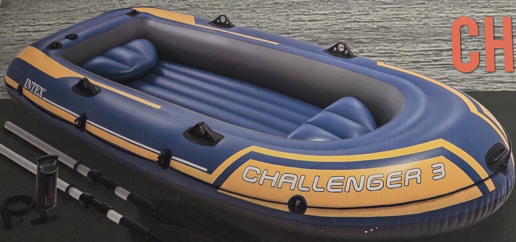 Bateaux: Intex Challenger 3 inflatable boat set max 320KG – Neuf (Voir description) à Zürich par adibloech
