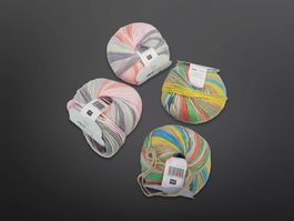 RICO DESIGN farbige 50g Wolle 4 Stück