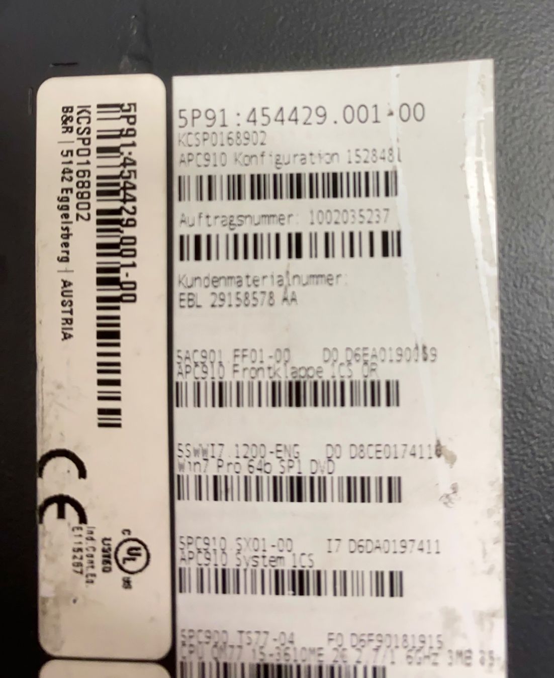 PC: B&R Automation PC 910 – Usato da Niederdorf venduto da LeptonAG 3