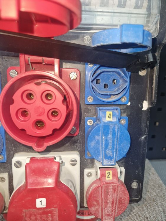 RSE BAUSTROMVERTEILER WANDVERTEILER KOMPLETT VERDRAHTET 32A 16A 230V MIT HAGER SICHERUNGEN IP65