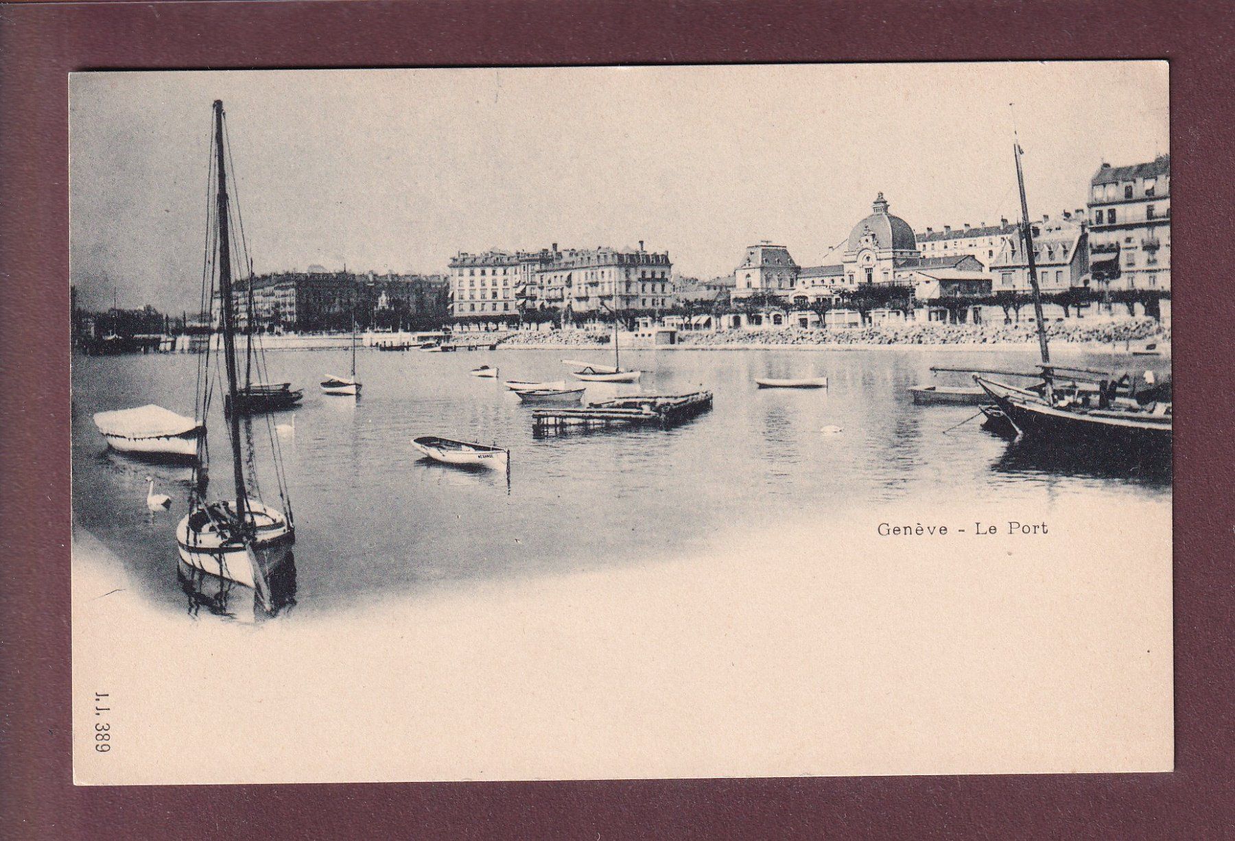 Ansichtskarten: GENEVE - Le port – Gebraucht aus Pully von nicecards