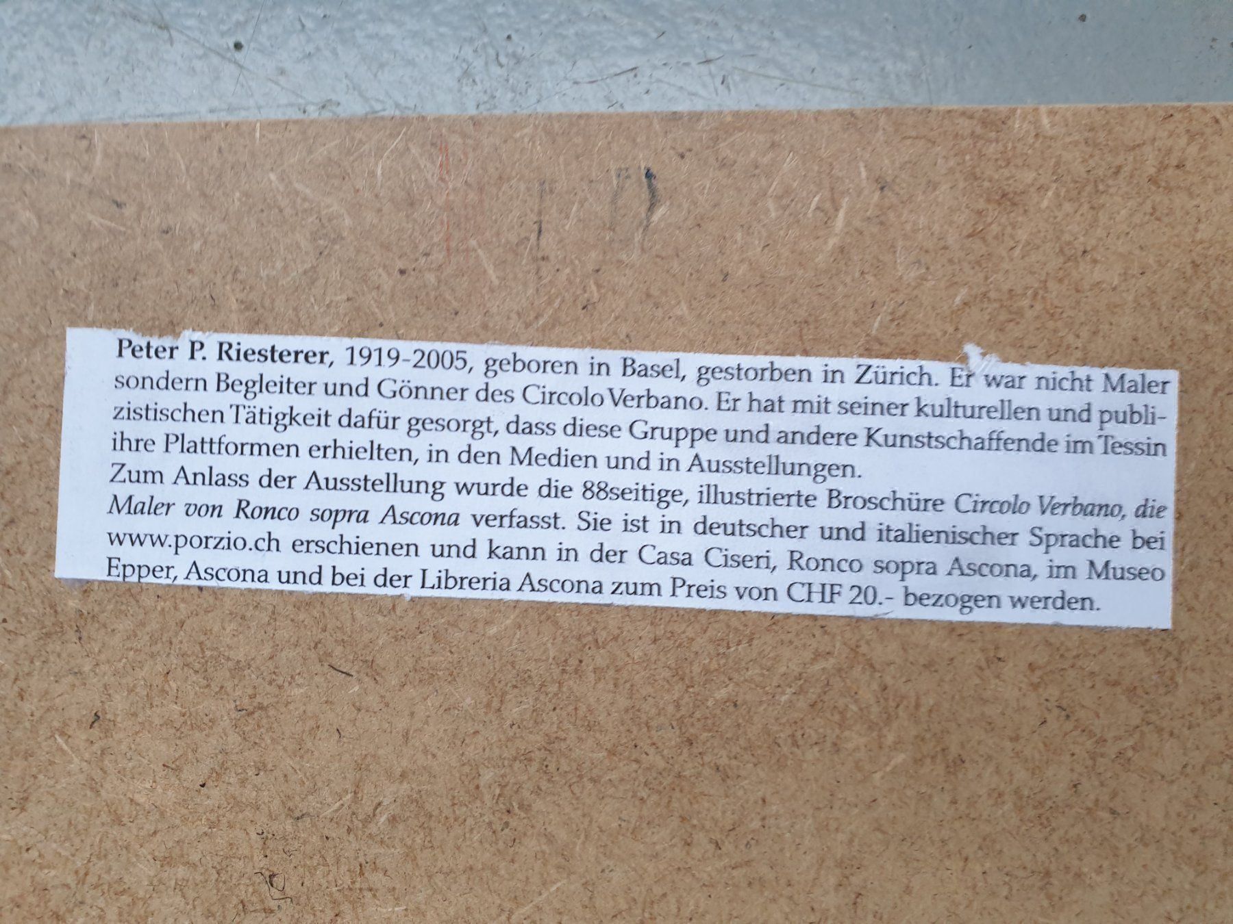Gemälde: Gemälde / Umkreis Peter P. Riesterer – Gebraucht aus Zürich von B-Rock 6
