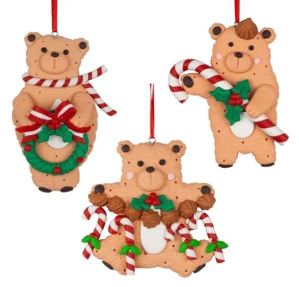 Alle Dekorationen: Baumschmuck Weihnachts Bären 11cm – Neu und originalverpackt aus Basel von Seifehuesli 1
