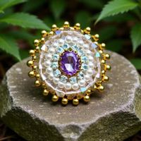 Luxus Brosche | Handgemachte Brosche | Brautschmuck | Unikat
