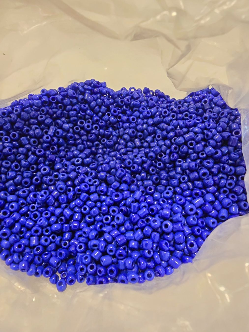 Perle (finte): 70g  Facetten blau 3mm – Nuovo e nell'imballaggio originale da Basel venduto da Galia2001