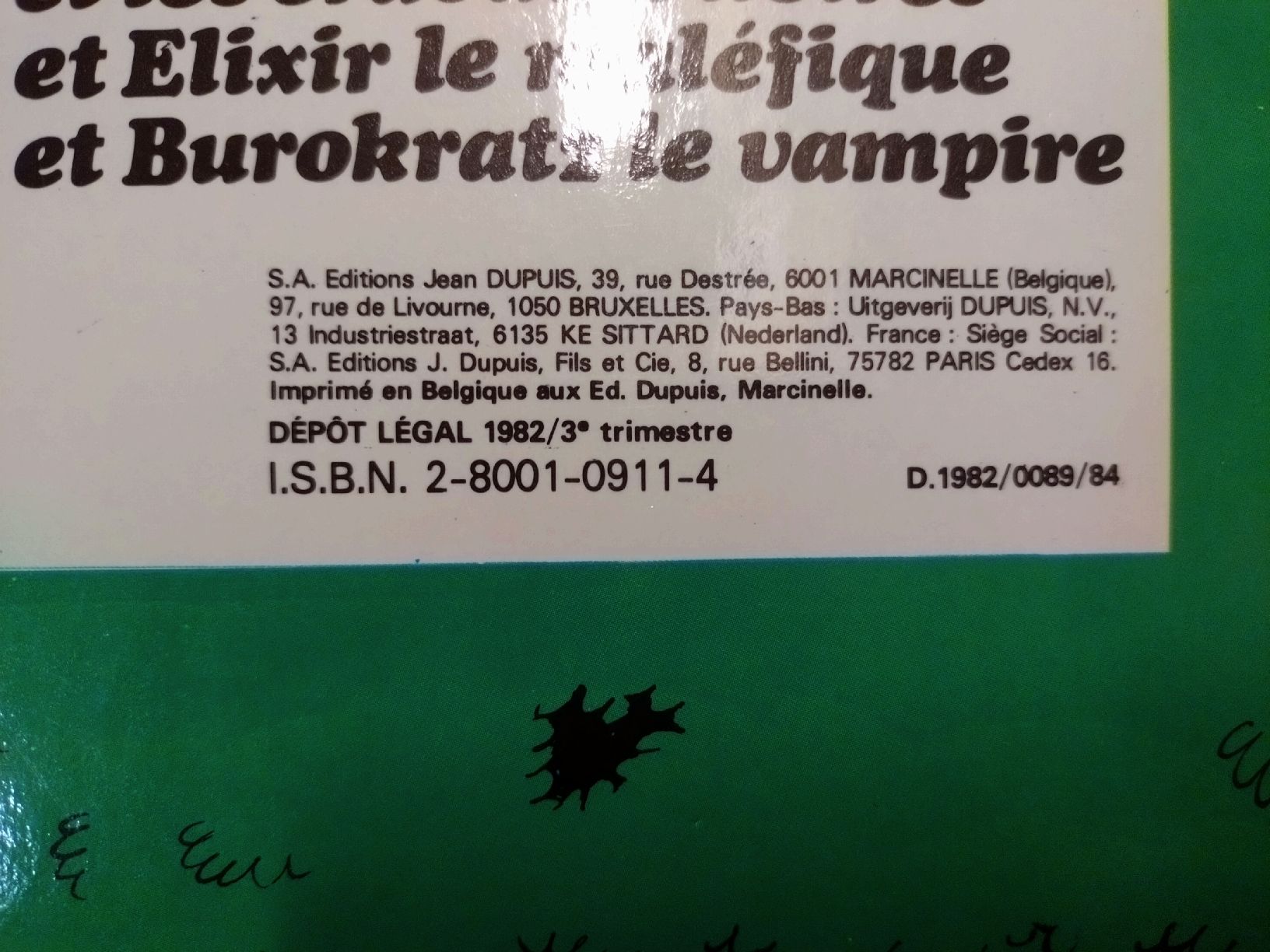 Fumetti: Sibylline et Burokratz le vampire EO BE+ – Usato da Farvagny-le-Grand venduto da LaCaverne 6