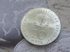 German Democratic Republic 20 Mark 1983 Martin Luther (RARE)