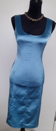D&G Cocktailkleid Gr. 36 Satin blau Top Zustand