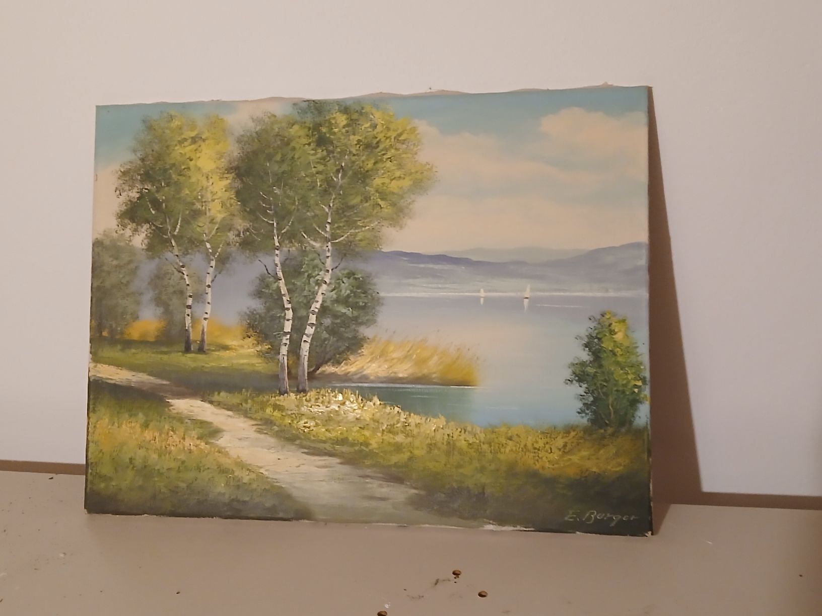Dipinti: Ölbild Birken von  E.Burger – Usato da Galgenen venduto da Leila46