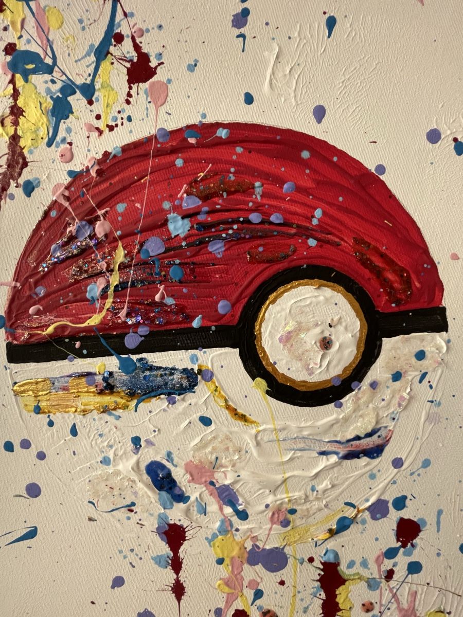 Gemälde: Pokeball/Pokemon Acryllic Abstract Artwork on Canvas. – Neu (gemäss Beschreibung) aus Worb von Diglett 1
