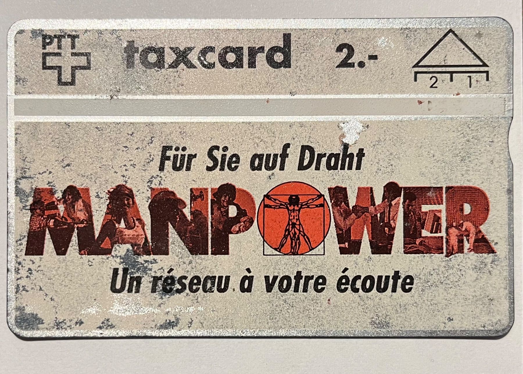 Schede telefoniche: taxcard 2.- Manpower – Usato da Altdorf UR venduto da Mini037