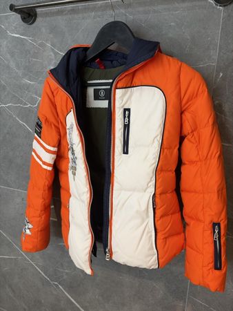 Bogner Kinder-Skijacke Orange/Weiss – Gr. 140-146 / EU L