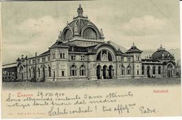 LUZERN Bahnhof LU gel. 1900 mit Rasierklingenst.