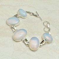 Opalite Gemstone Handmade Bracelet Jewelry 24 Grams AB