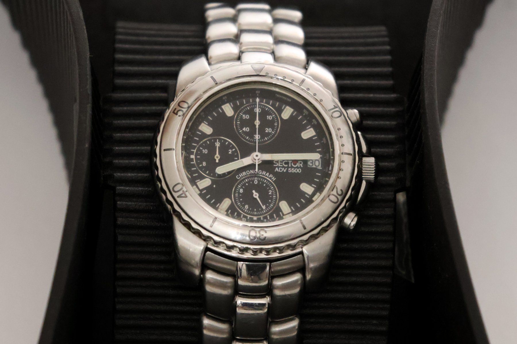Sector Orologi: Sector ADV 5500 Herren Chronograph, Box, Glieder – Usato da Bern venduto da drmaker