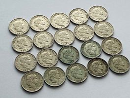 Sammlung CH Münzen 1912 - 1952  20 Rappen 20 versch. Jahre