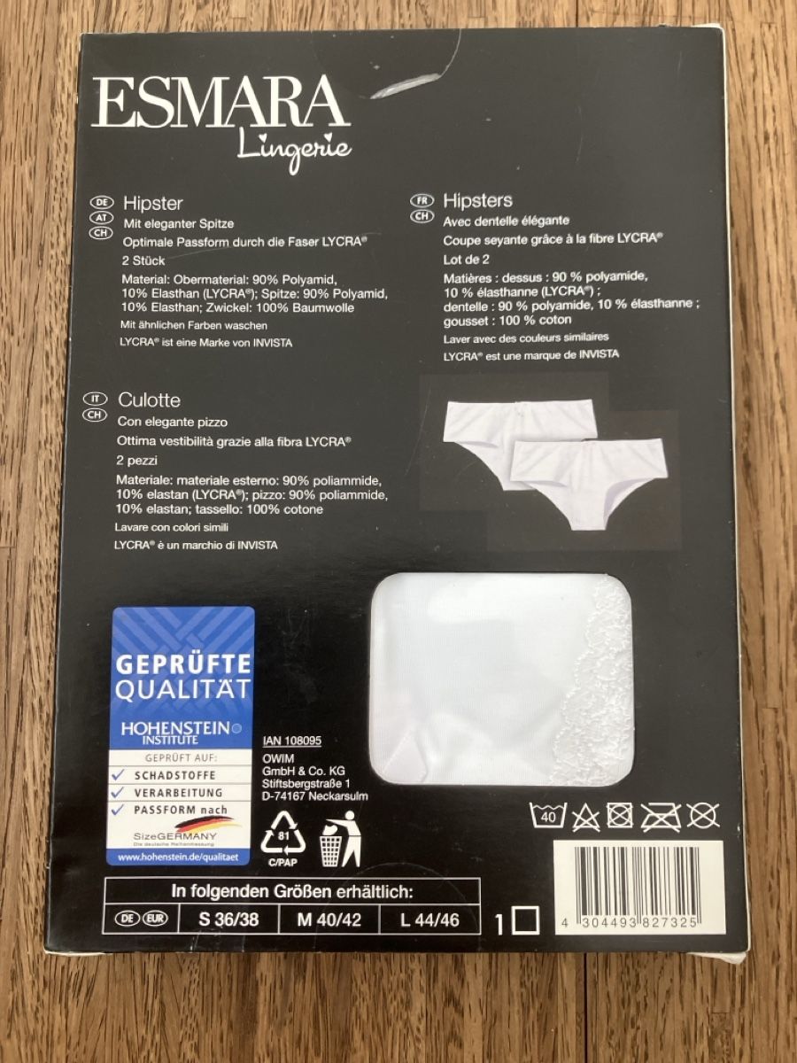 Altra biancheria intima: ESMARA Hipster mit Spitze 2er Pack Grösse M neu – Nuovo e nell'imballaggio originale da Ruggell venduto da VegasGirl 1