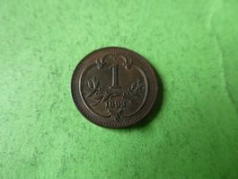Oesterreich 1893, 1 Heller