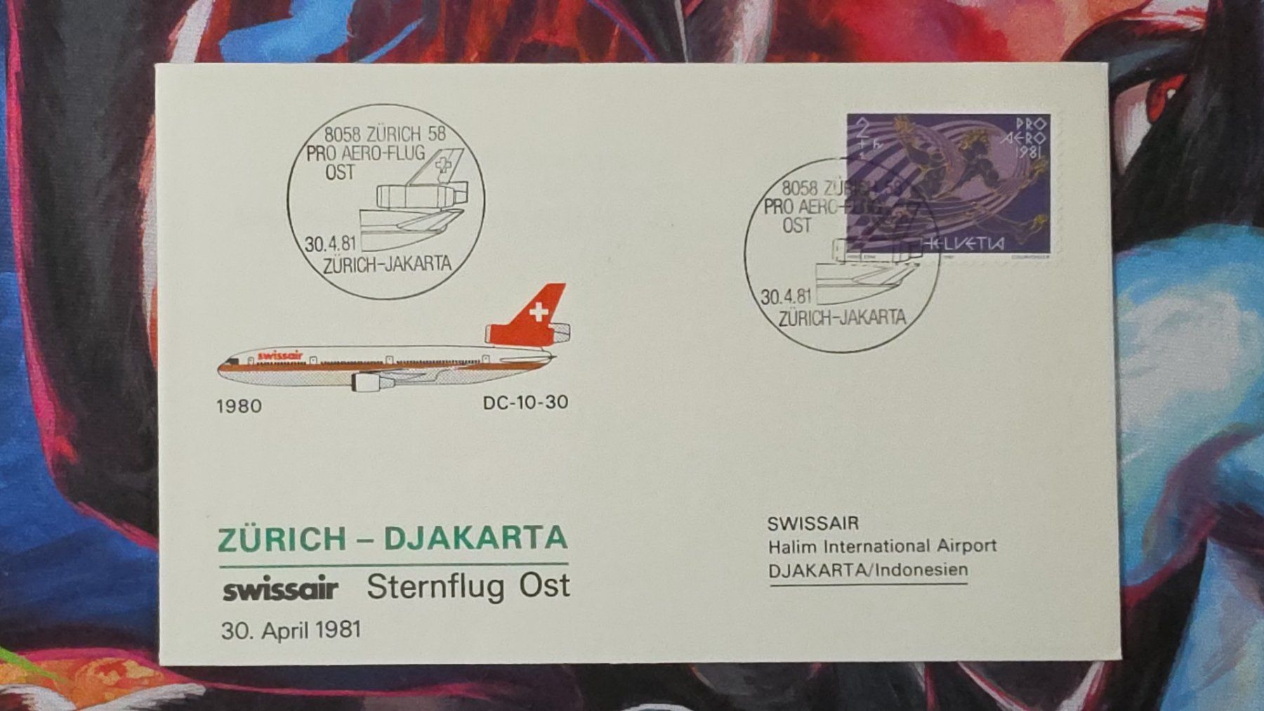 Tutti i francobolli: CL36 Enveloppe + Timbre Suisse - Theme Aviation 1981 – Usato da Cousset venduto da Patrick_Collections