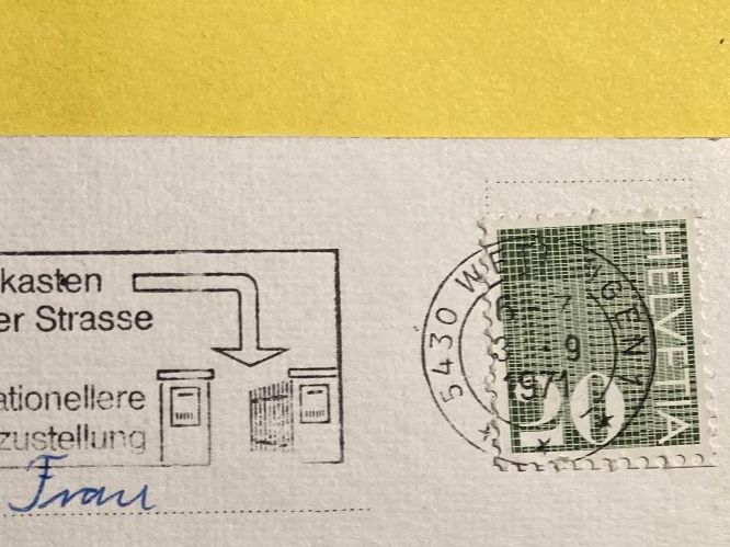 Cartoline postali: AK  Wettingen AG,  3. 9. 1971 – Nuovo (secondo la descrizione) da Grabs venduto da paggi01 1