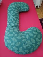 XL Seitenschläferkissen Grün  mit Blättern