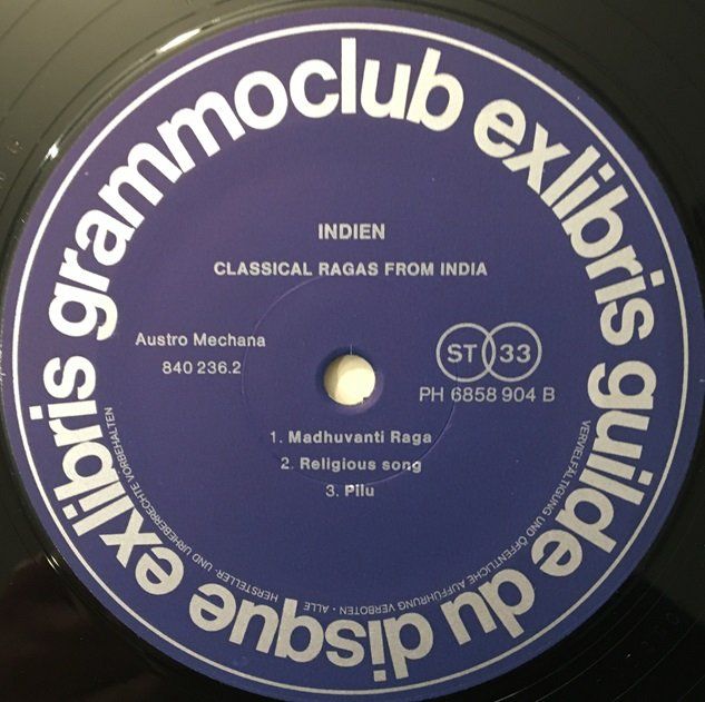 Schallplatten: Indien – Classical Ragas from India (LP) – Gebraucht aus Grüningen von dptal1898 3