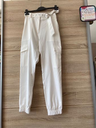 Pantalon cargo blanc
