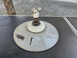 Deckenlampe Emaille grau gebraucht mit Keramikfassung