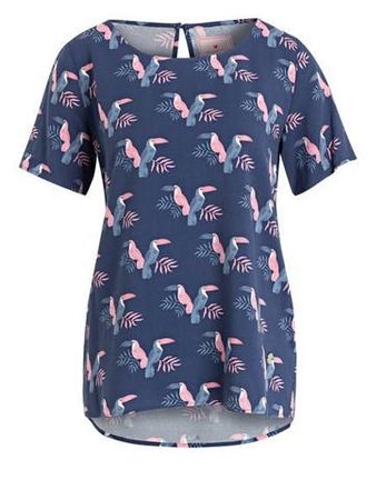 LIEBLINGSSTÜCK 🩷💙  bluse tukan blau rosa    Grösse 34/36