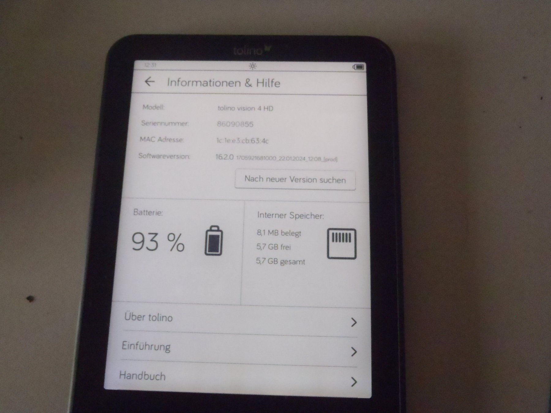 Tolino Tablettes PC: Tolino shine Reader – D'occasion à Moosseedorf par Foxred 5