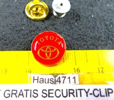 TOYOTA ATO LOGO KLEIN GLASIERT PIN MIT SECURITY-CLIP GOLDIG