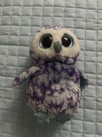 Ty brand owl toy purple light blue