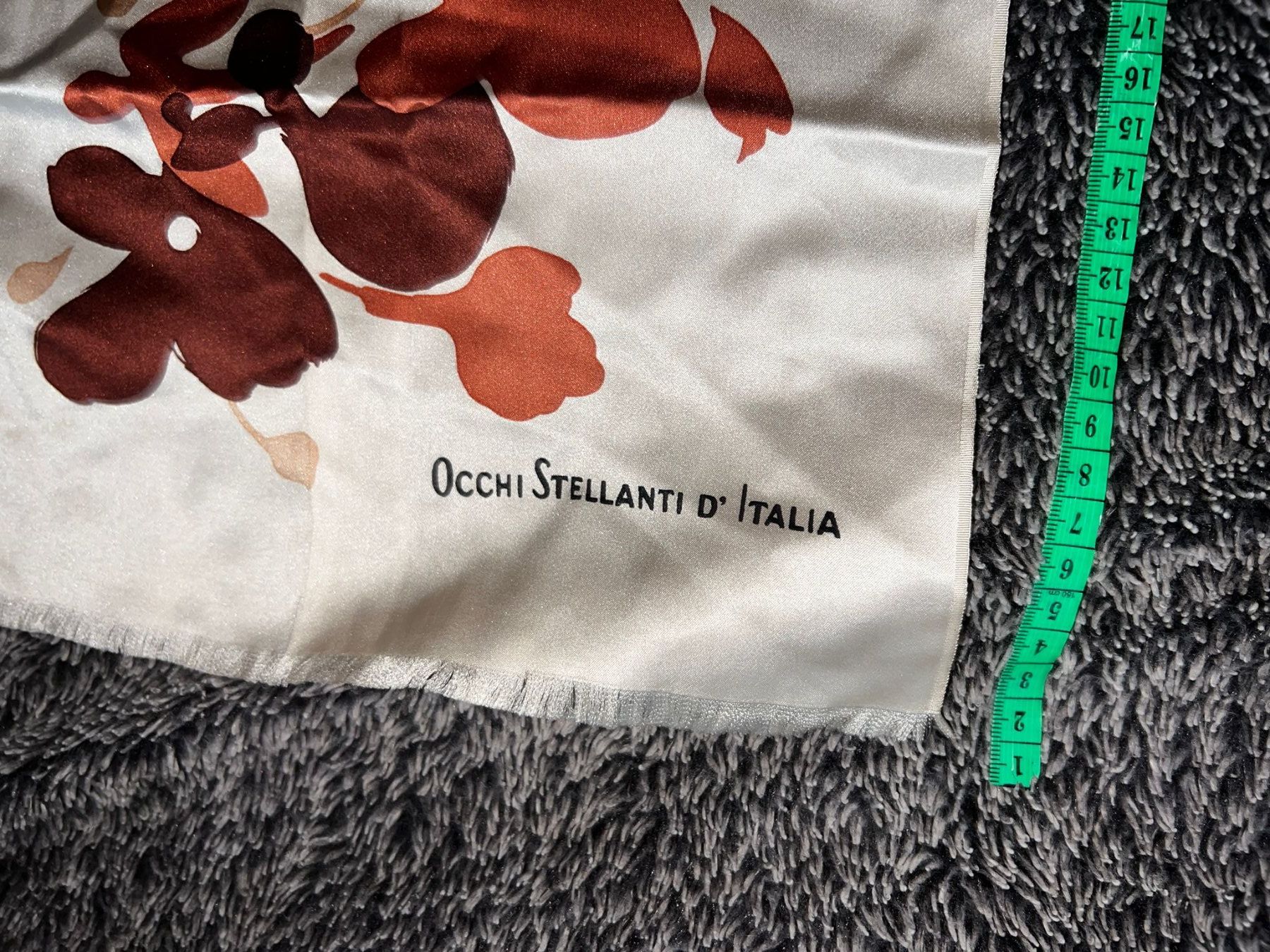 Foulard & Sciarpe: Seidenschal Italien Blumen Muster Elegant – Usato da Winterthur venduto da Dejv 2