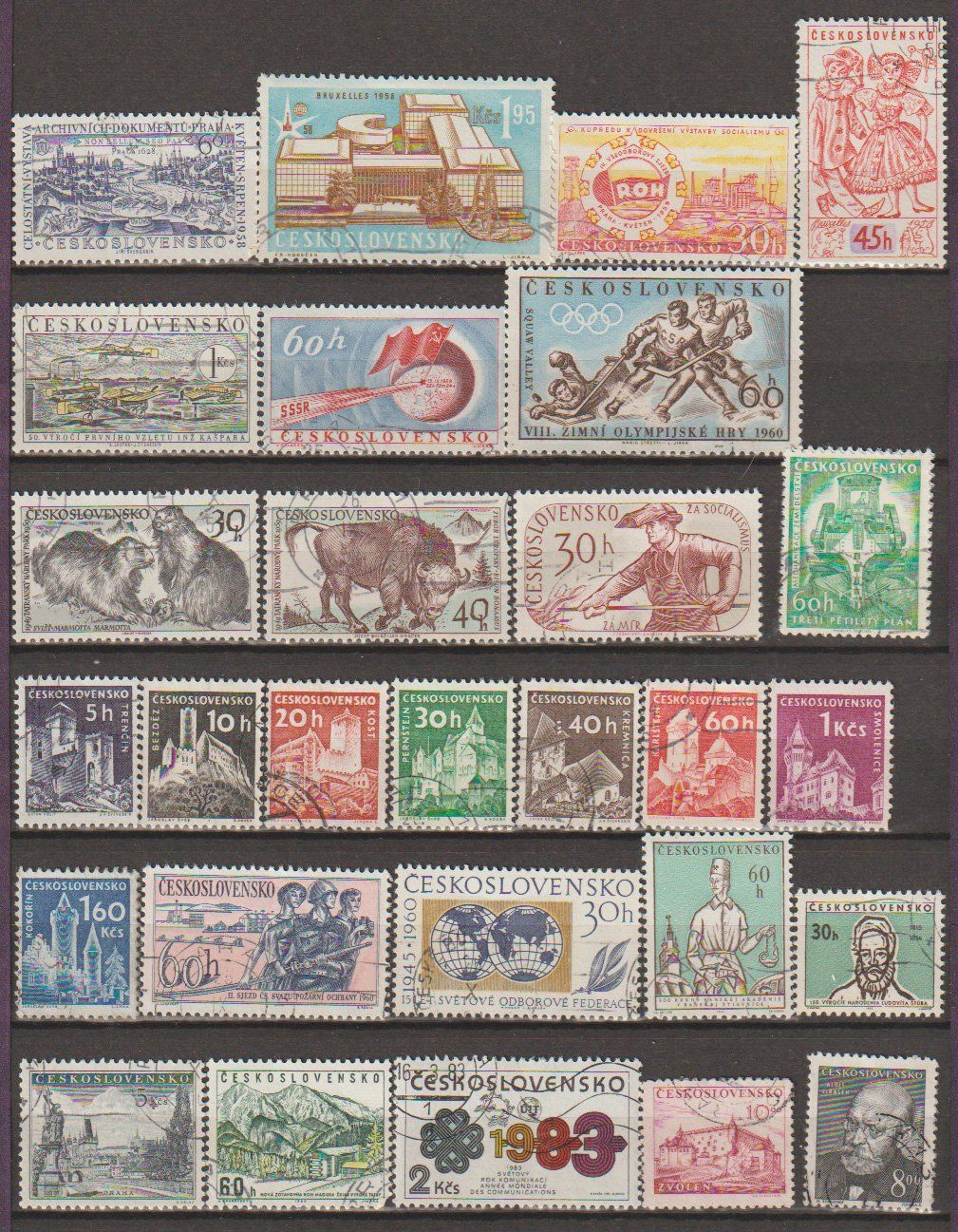 Alle Briefmarken: Tchécoslovaquie lot divers – Gebraucht aus Crans-Montana von kira56 1