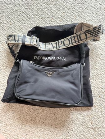 EMPORIO ARMANI Umhängetasche, schwarz, Nylon