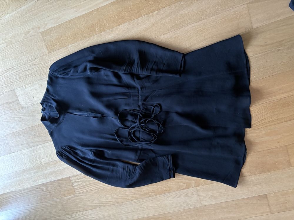 Reformation Ottessa Dress, Black, XS/S 4