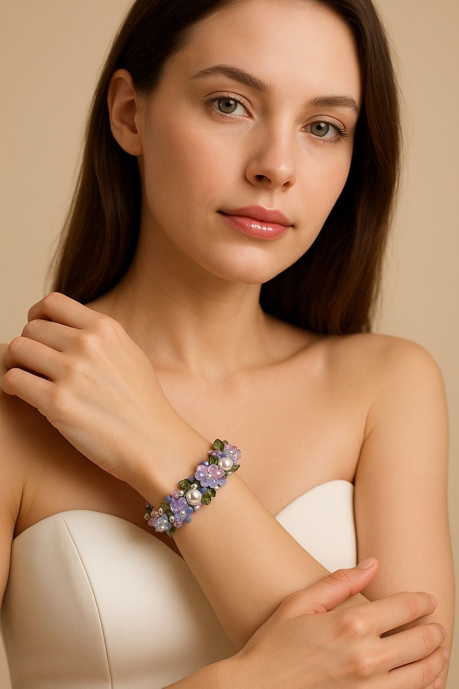 Bracciali & Braccialetti: Blumen Süsswasserperlen Armbänder – Nuovo e nell'imballaggio originale da Sarnen venduto da catnini 1