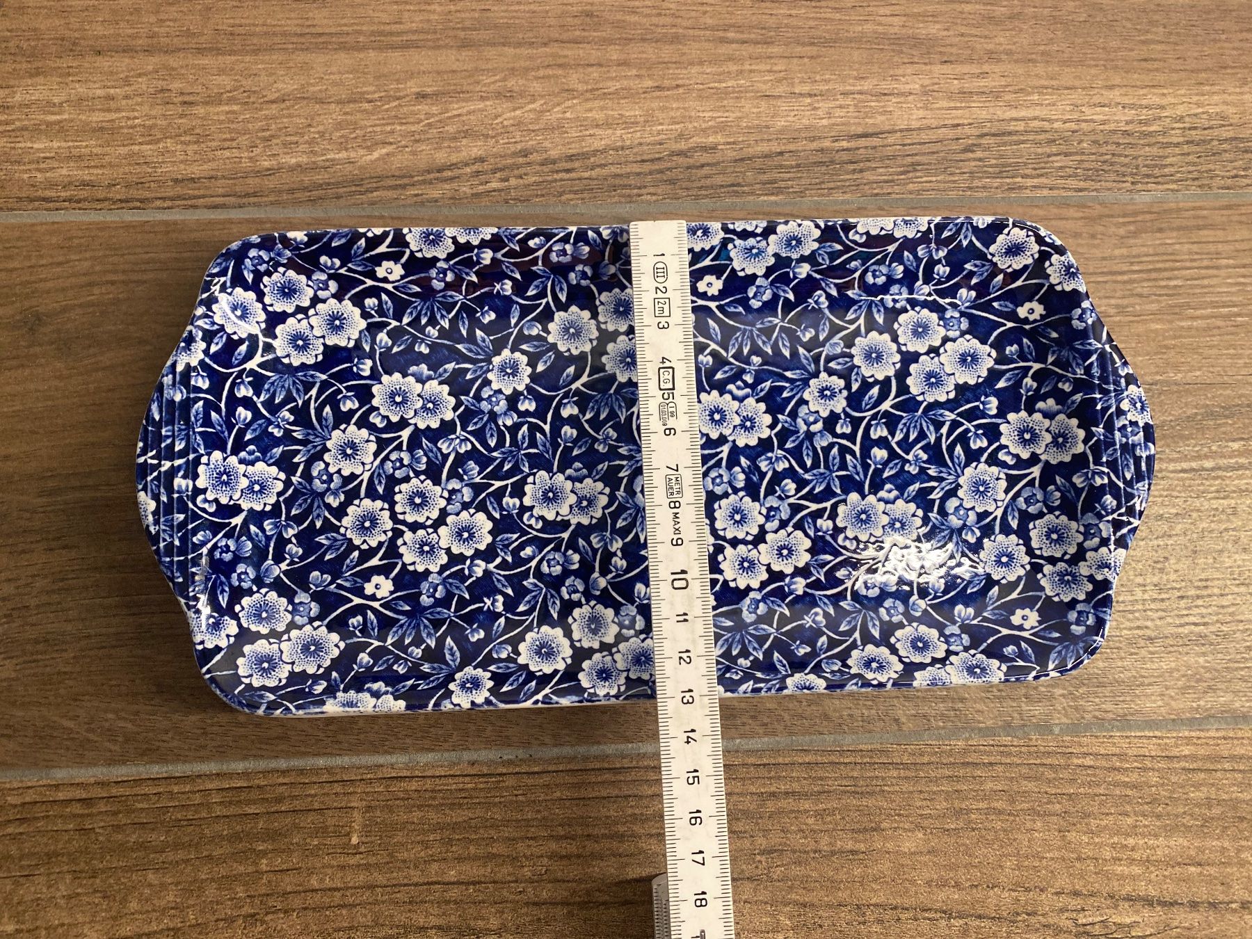 Piatti di portata: Burleigh Blue Calico Rectangular Square Tray Platter Plate – Usato da Pratteln venduto da a23_j2gs 2